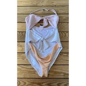 Minkpink Anthropologie Peekaboo One Piece Swimsuit Size Medium Women’s White